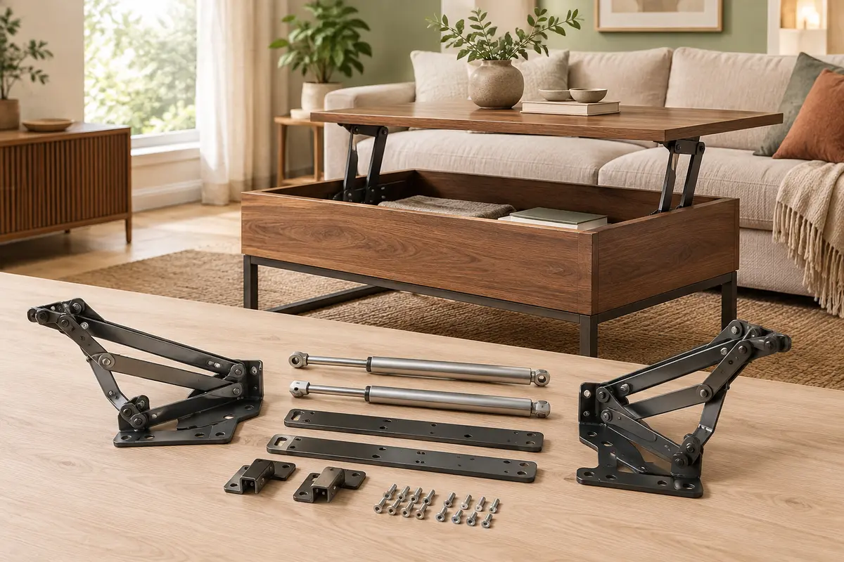Mécanismes de levage et vérins métalliques pour table basse relevable